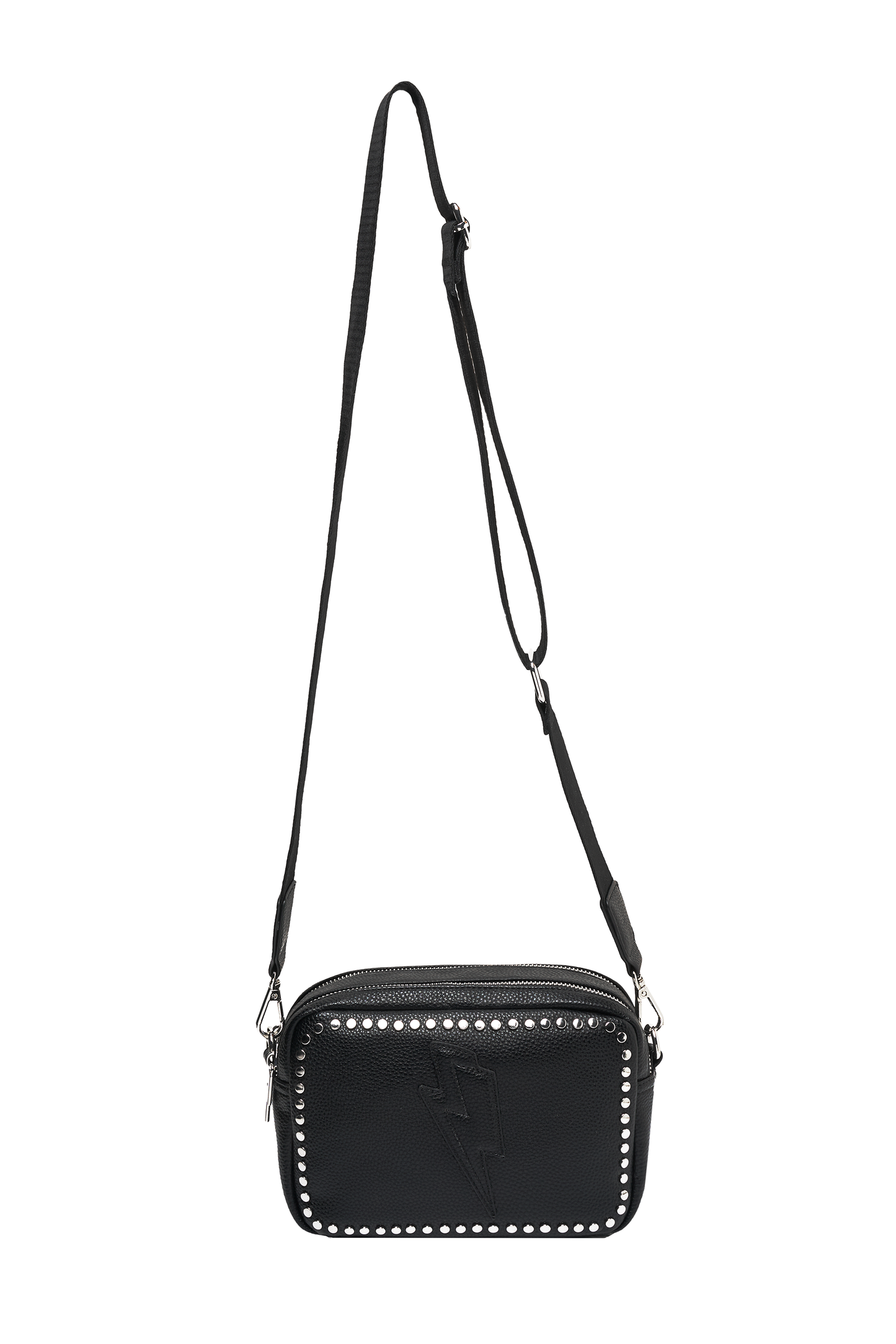 Black Studded Cross Body Bag