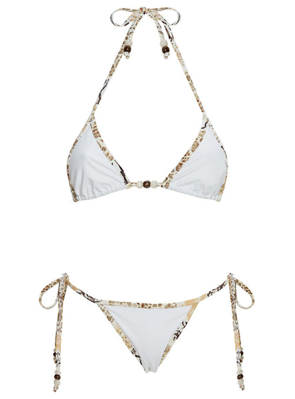 Beasley Tie Side Bikini Bottoms White / Animal Multi