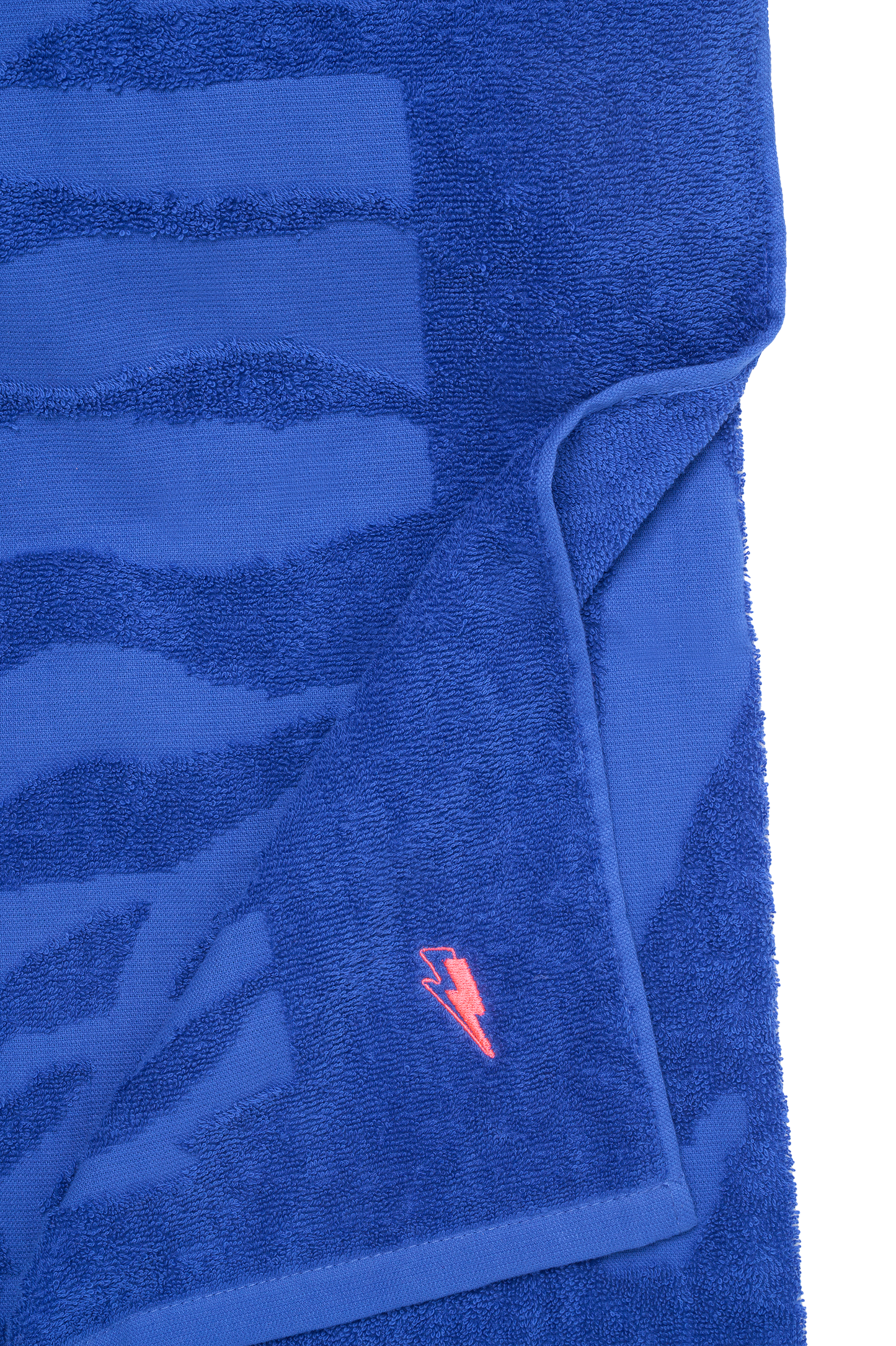 Blue Palm Print Beach Towel