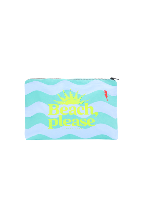 Blue with Green Beach Please Large Swag Bag