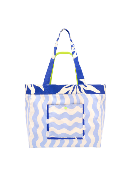 Blue Sunstar Reversible Canvas Bag