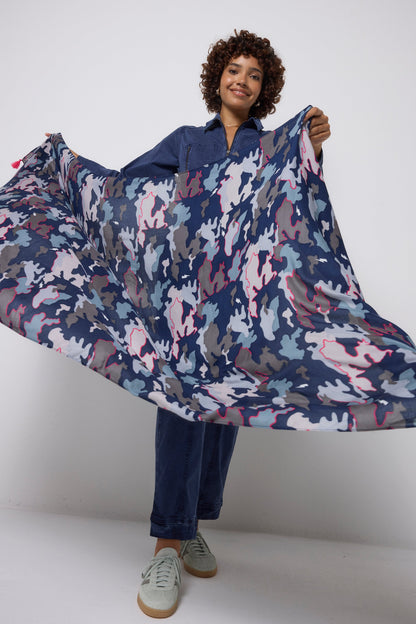 Navy with Pink Camo Charity Super Scarf
