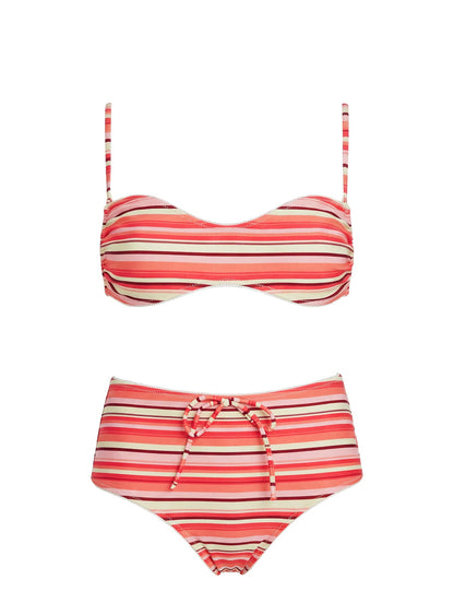 Casual Crush Bikini Top Orange Stripe