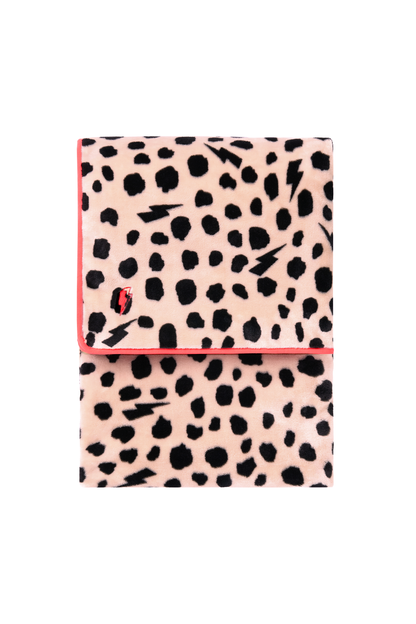 Cream with Black Cheetah Faux Fur Blanket