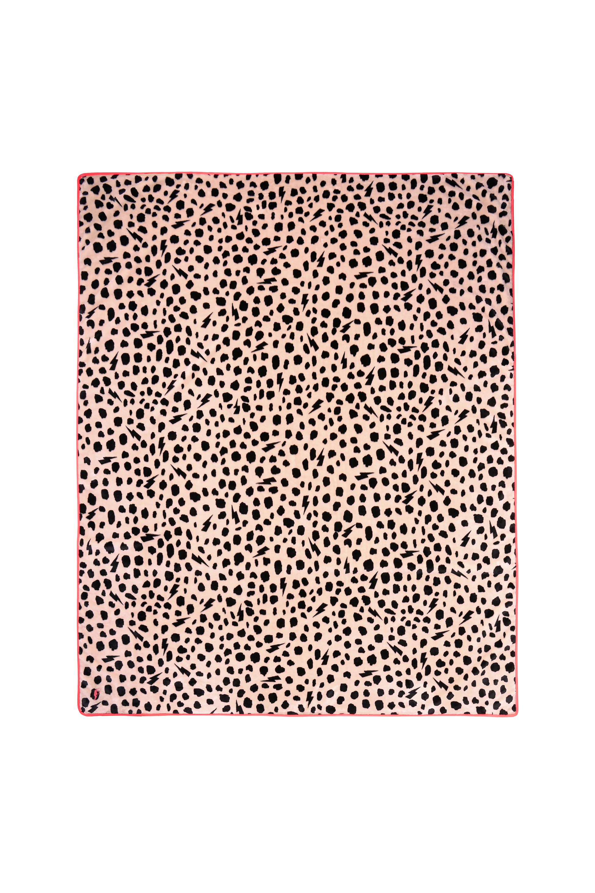 Cream with Black Cheetah Faux Fur Blanket