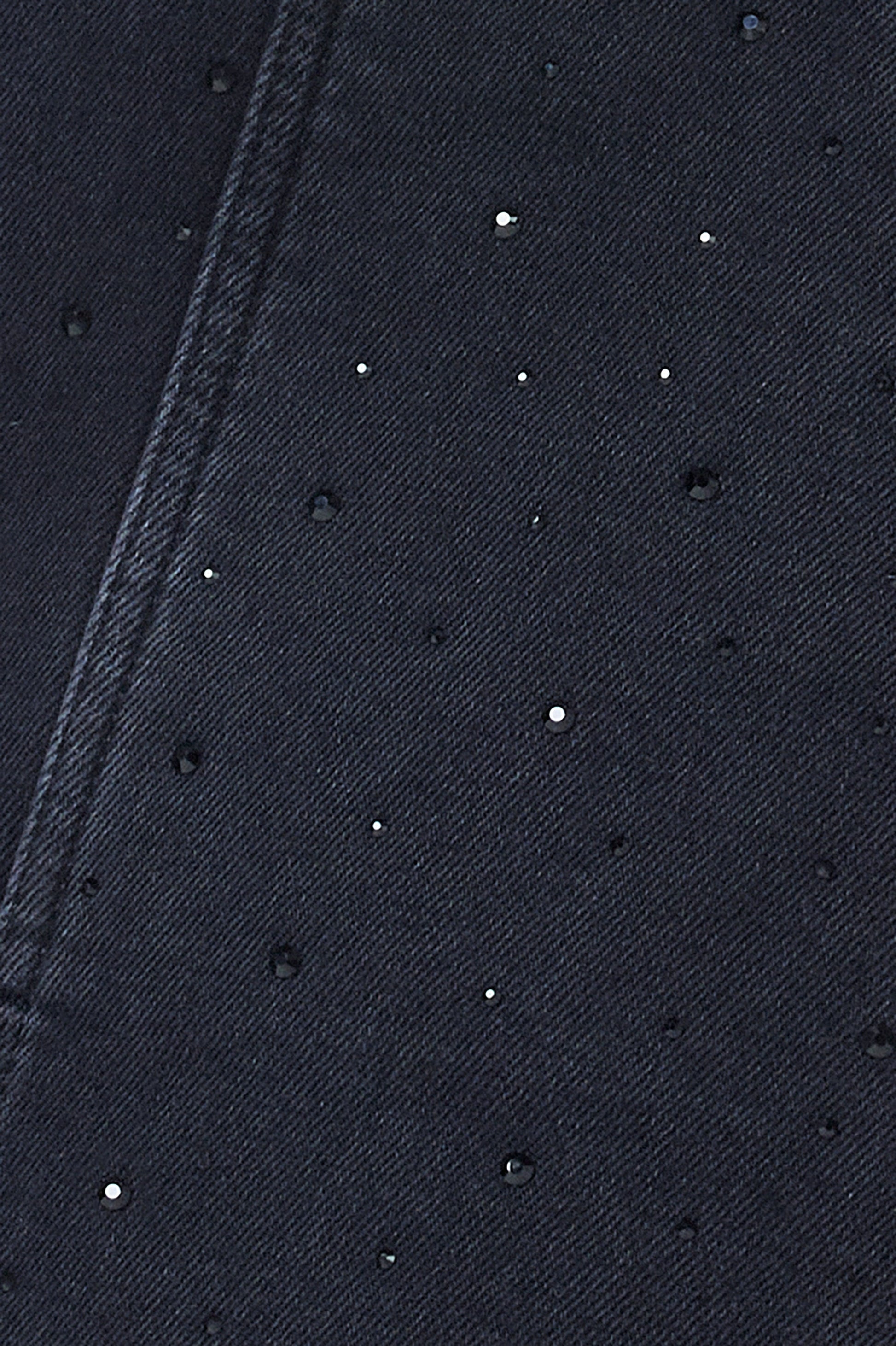 Washed Black Embellished Zip Detail Denim Dress
