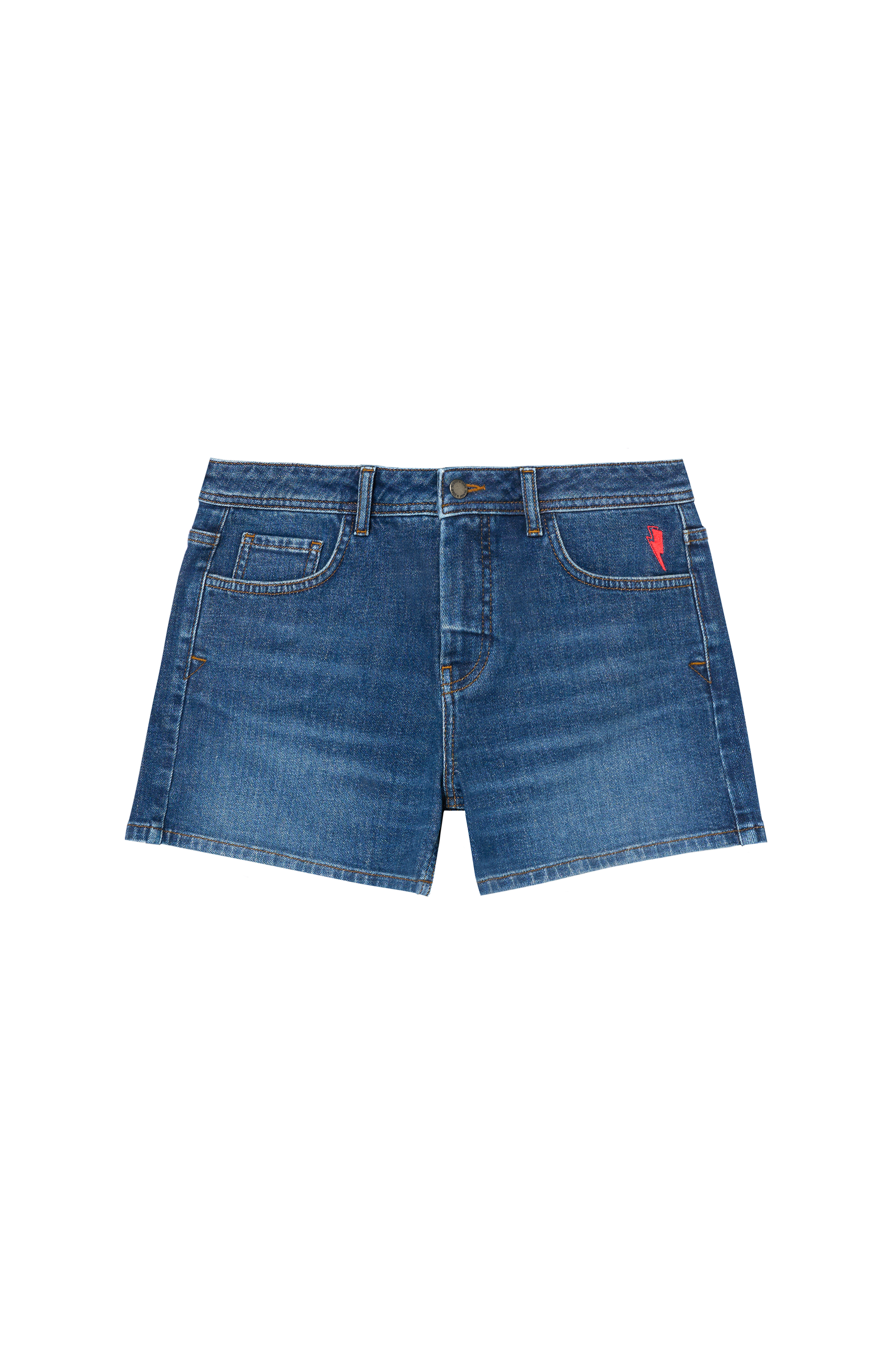 Mid Indigo Denim Shorts