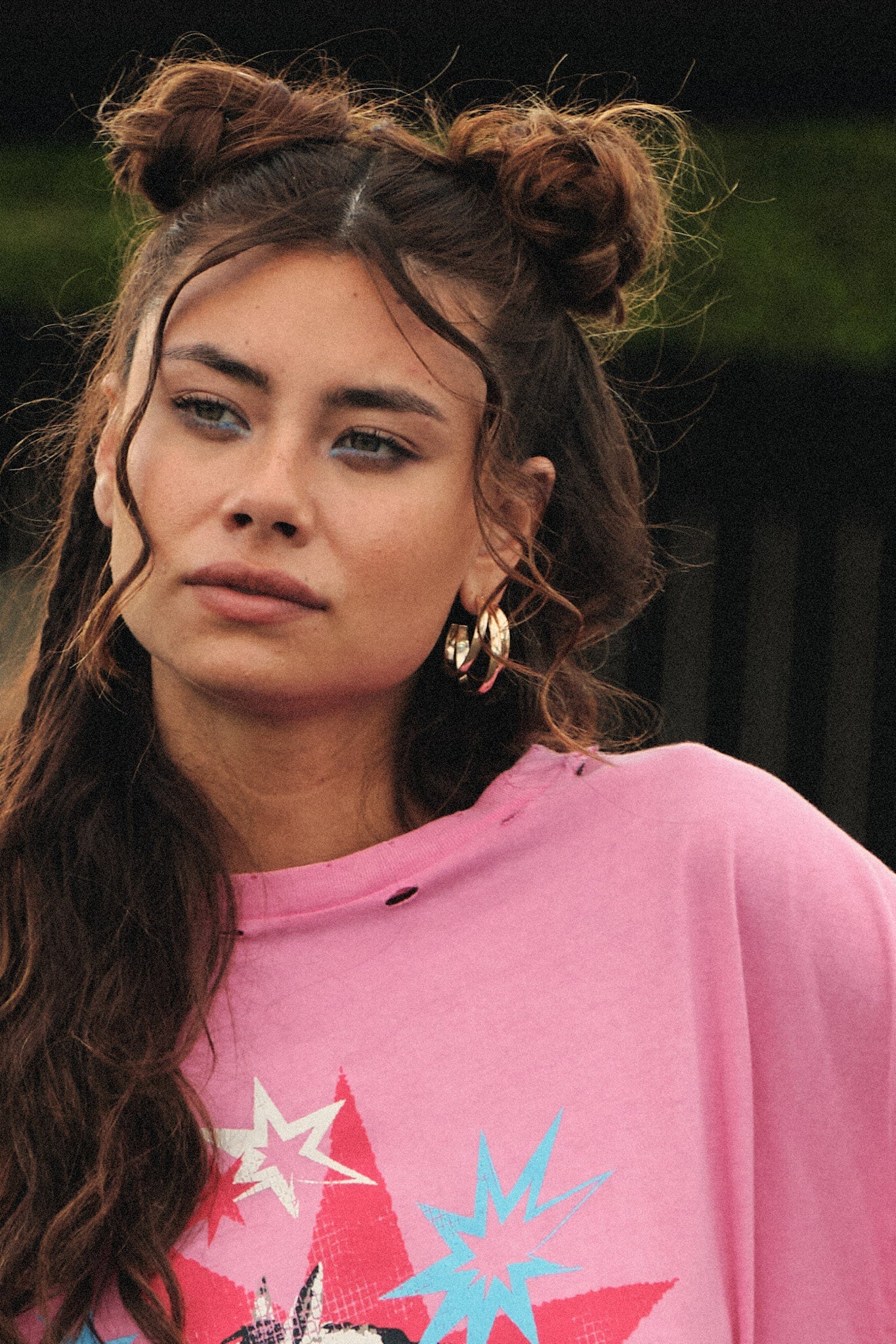 Roxbury Triple Layered Gold Hoop Earrings