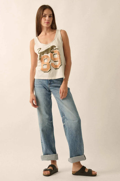 Panther '89 Raw-Edge Graphic Tank Top