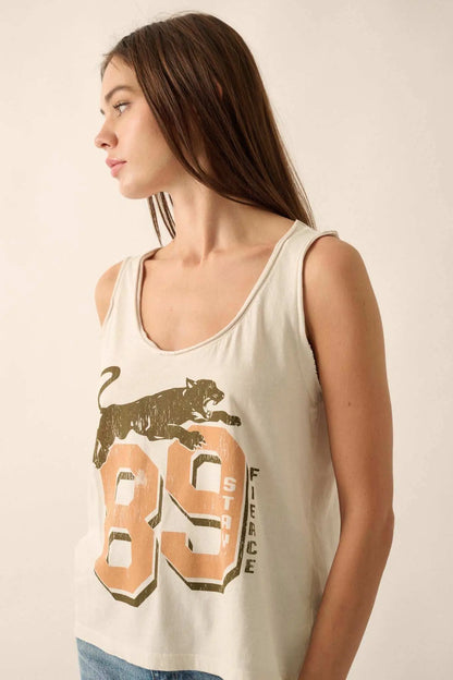 Panther '89 Raw-Edge Graphic Tank Top