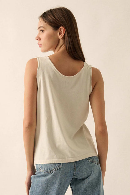 Panther '89 Raw-Edge Graphic Tank Top
