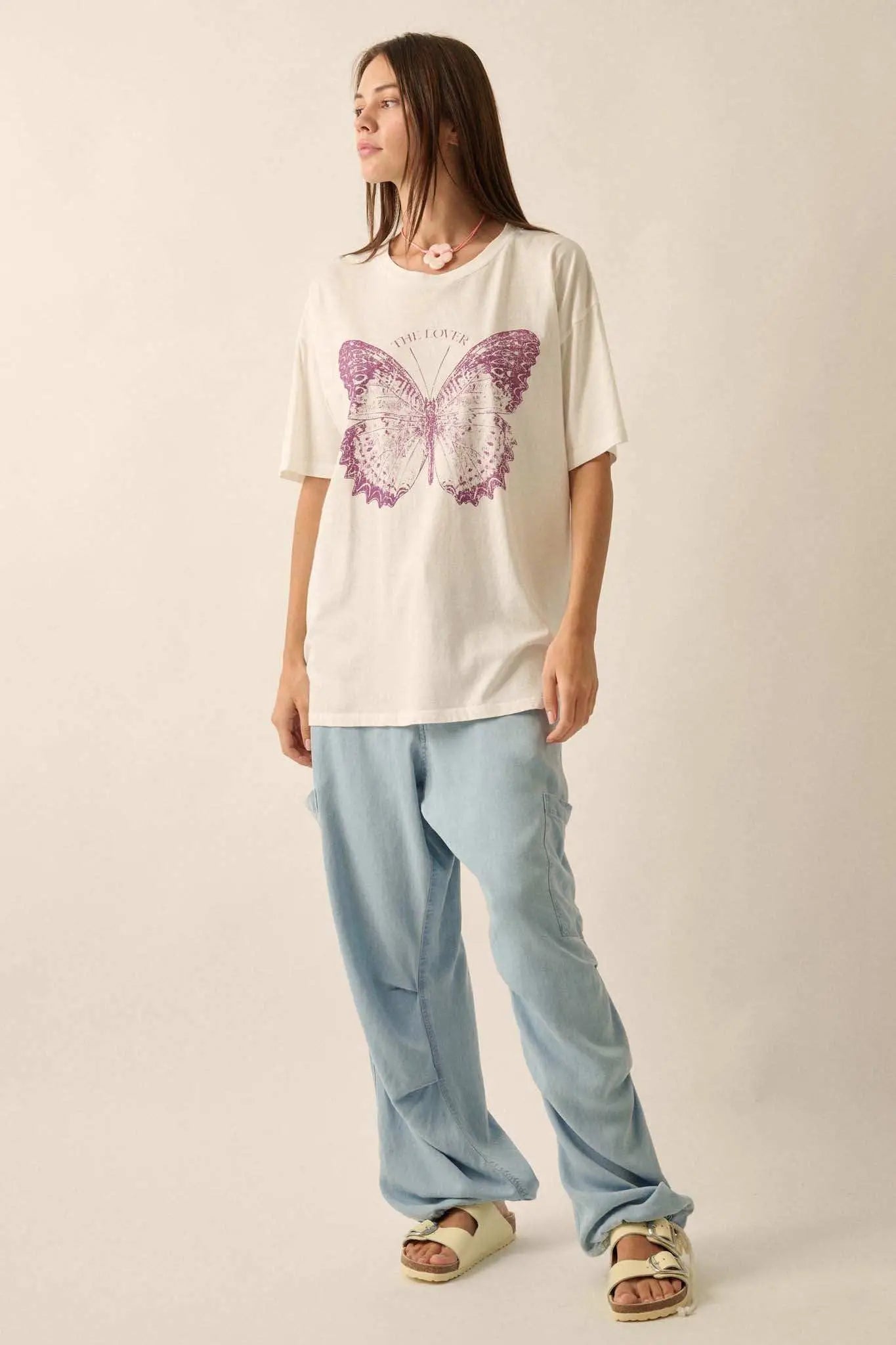 Lover Butterfly Oversize Graphic Tee