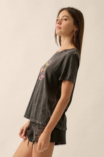 Rock & Roll Heart Vintage-Wash Graphic Tee