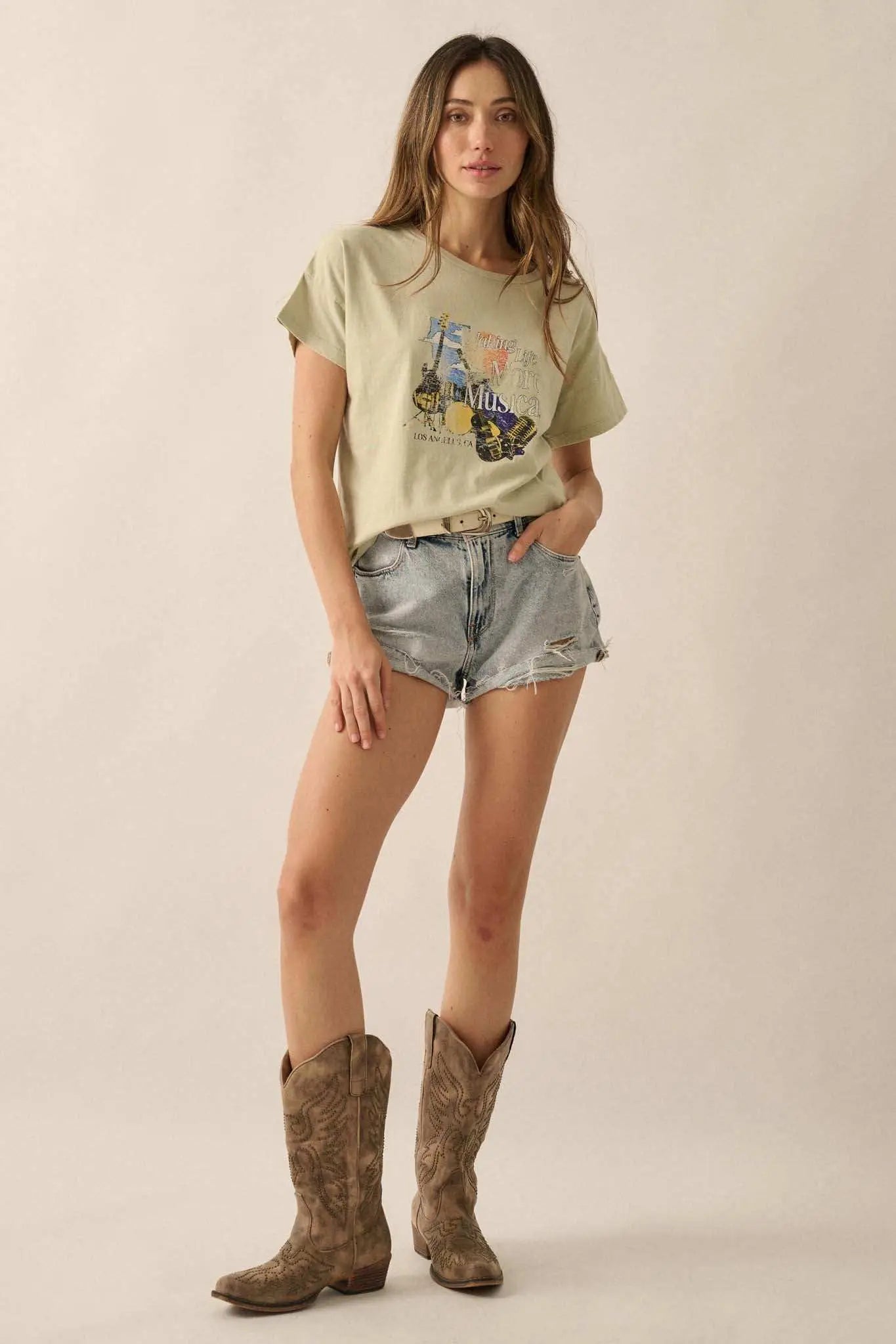 Making Life More Musical Vintage-Wash Graphic Tee