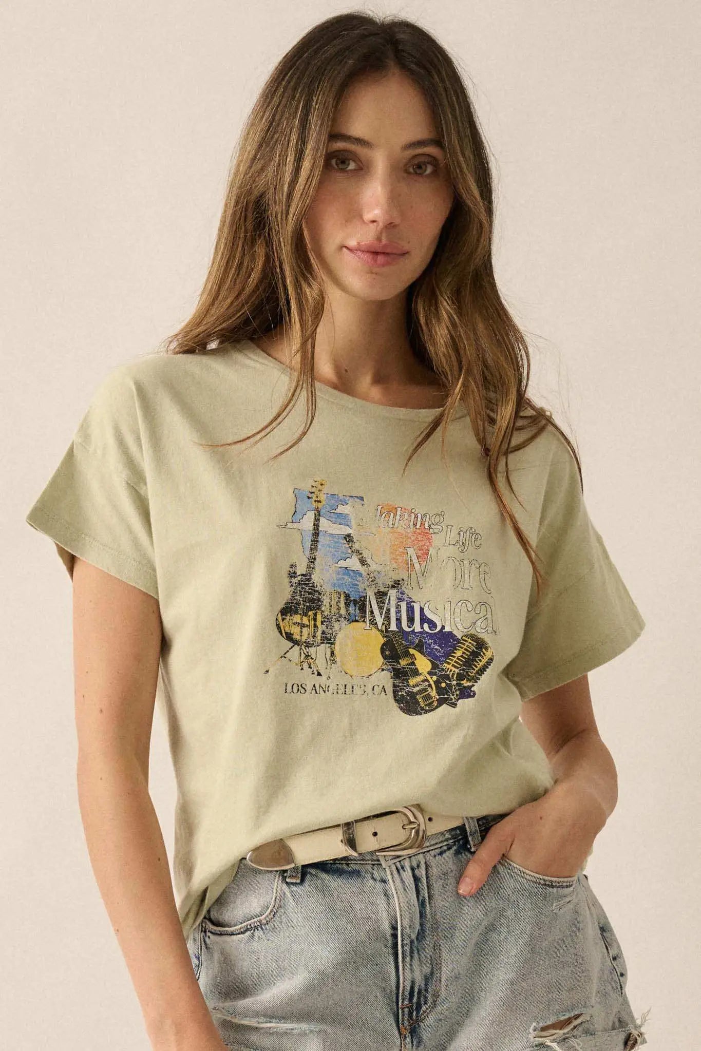 Making Life More Musical Vintage-Wash Graphic Tee