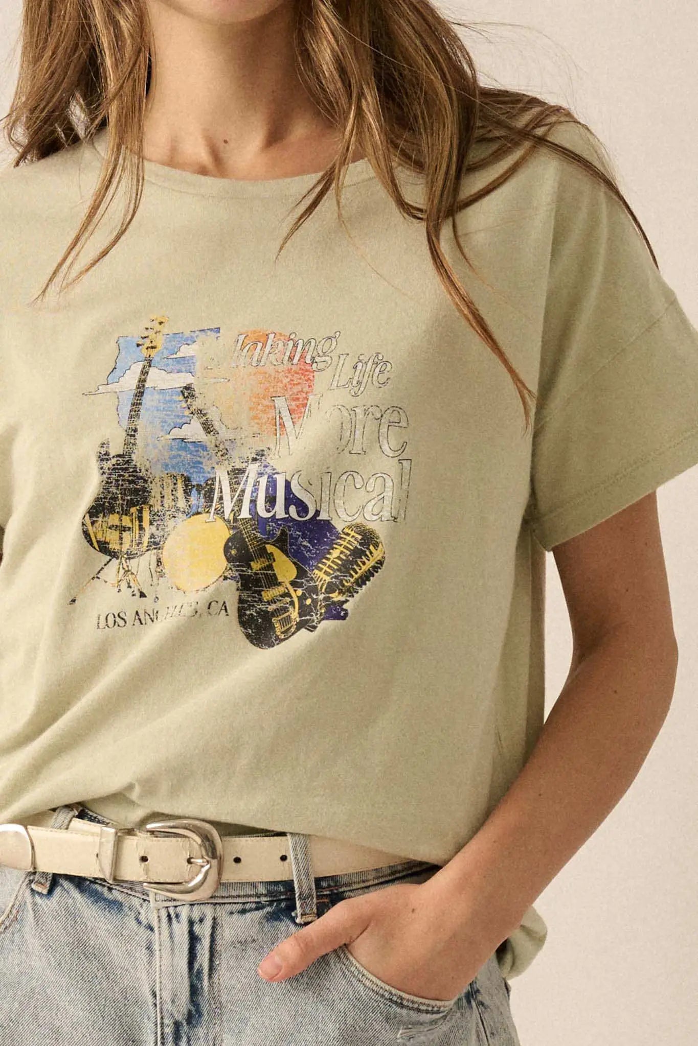 Making Life More Musical Vintage-Wash Graphic Tee