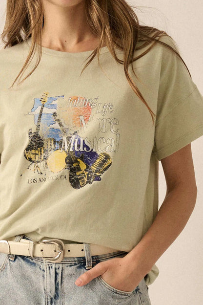 Making Life More Musical Vintage-Wash Graphic Tee