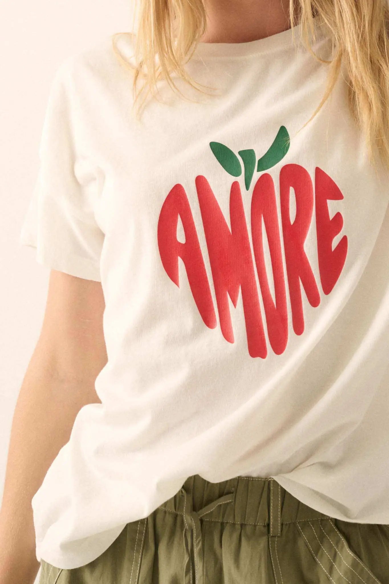 Amore Garment-Wash Fruit Graphic Tee