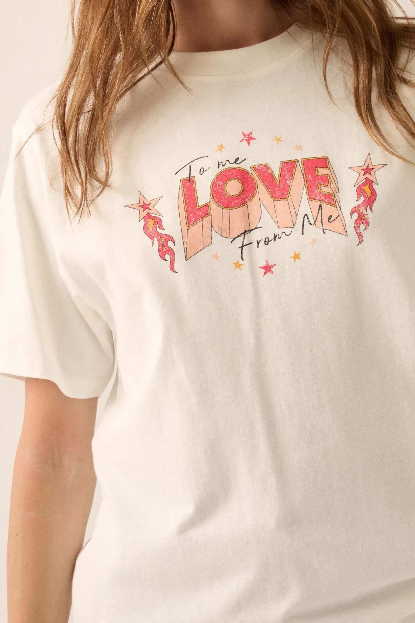 Love From Me Vintage-Print Graphic Tee