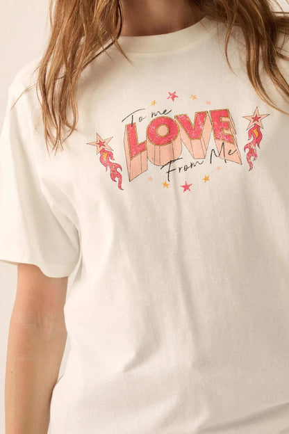 Love From Me Vintage-Print Graphic Tee