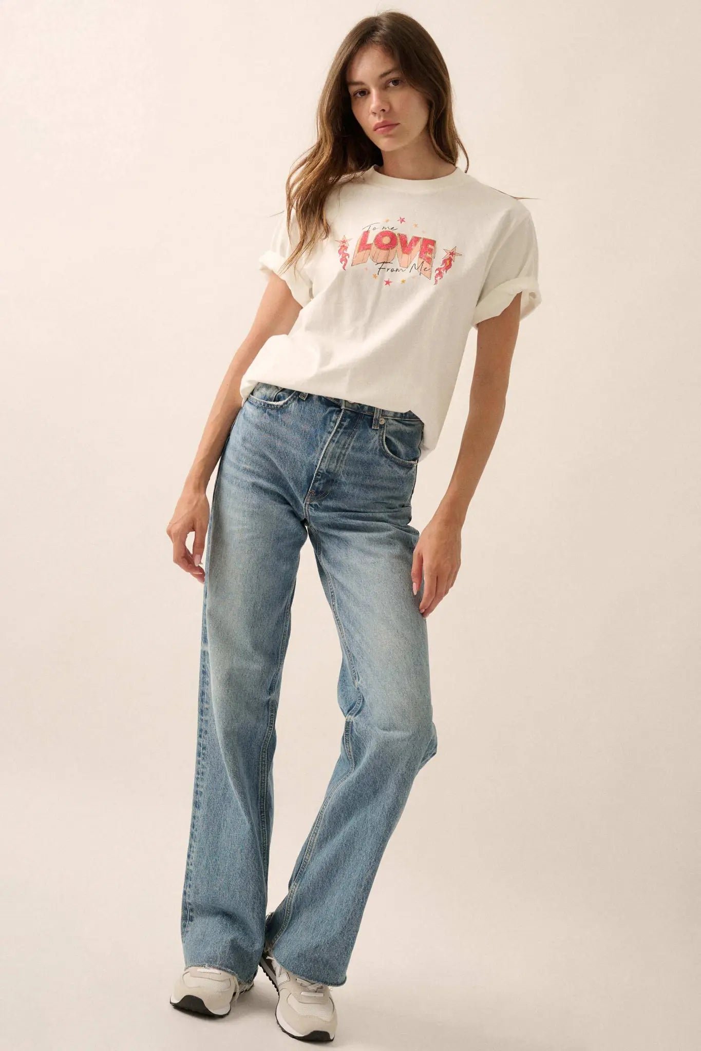 Love From Me Vintage-Print Graphic Tee