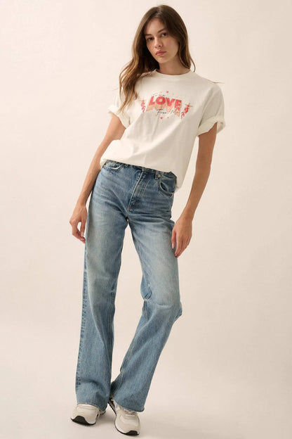 Love From Me Vintage-Print Graphic Tee