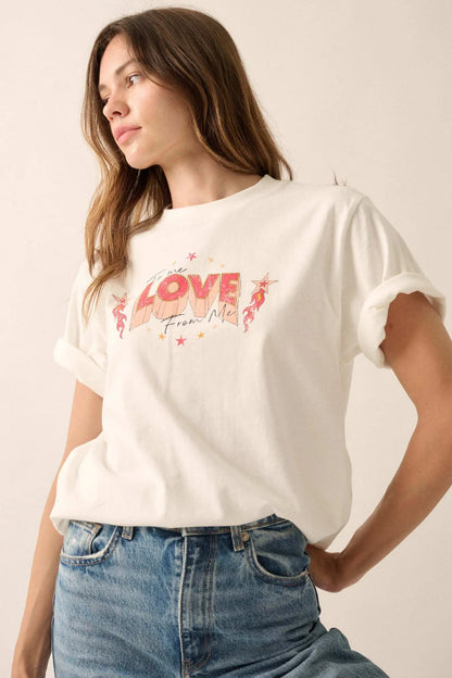 Love From Me Vintage-Print Graphic Tee