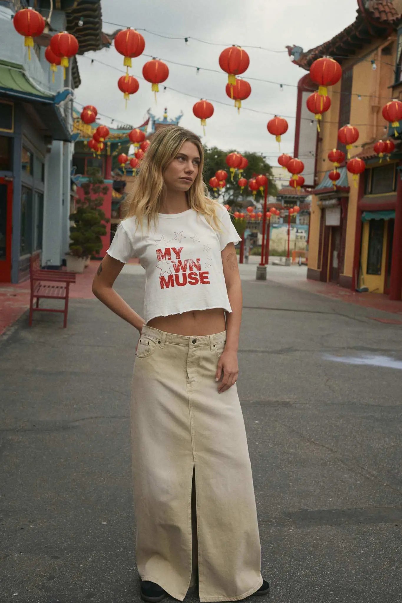 My Own Muse Cropped Graphic Baby Tee