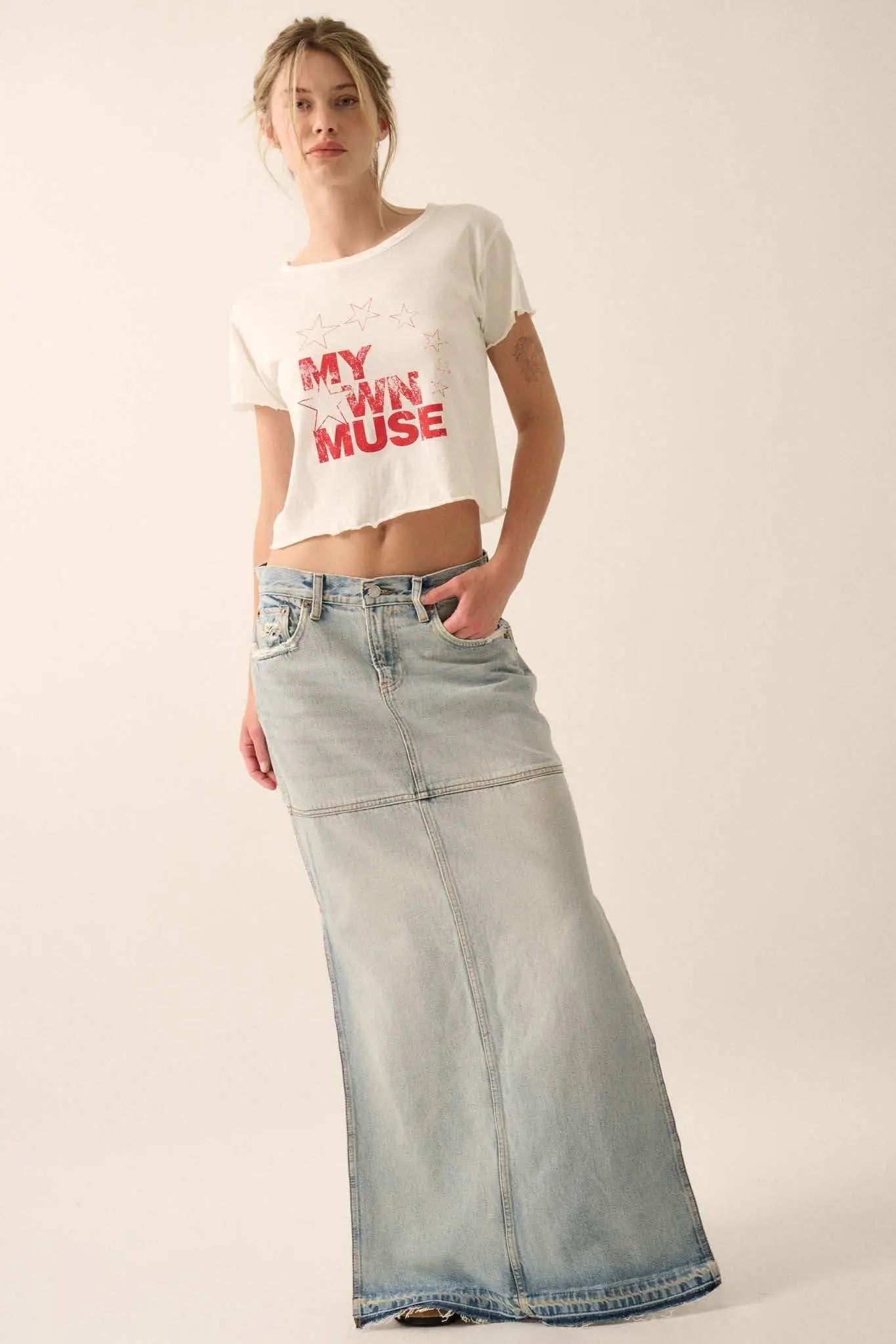 My Own Muse Cropped Graphic Baby Tee