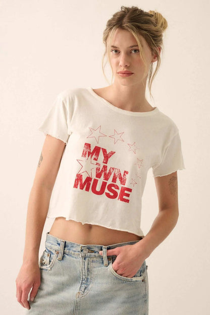 My Own Muse Cropped Graphic Baby Tee
