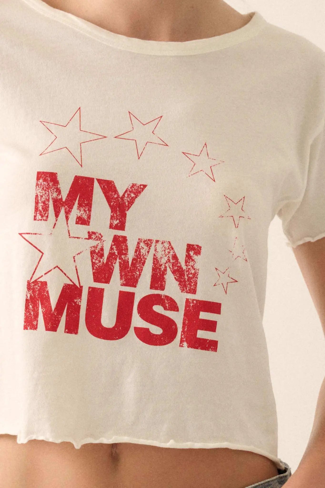 My Own Muse Cropped Graphic Baby Tee