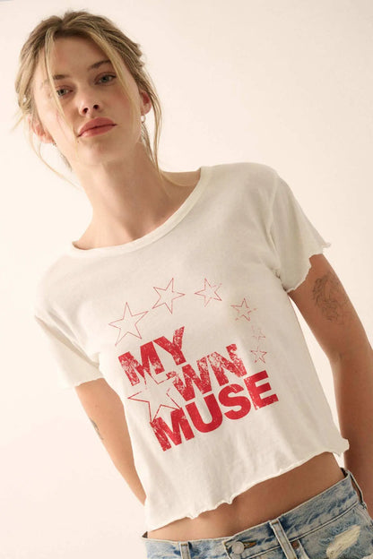 My Own Muse Cropped Graphic Baby Tee