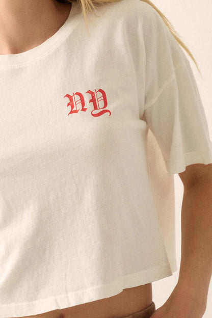 Love New York Back-Print Cropped Graphic Tee