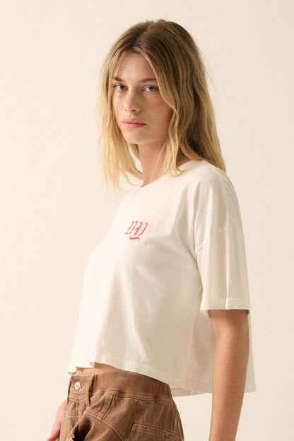 Love New York Back-Print Cropped Graphic Tee