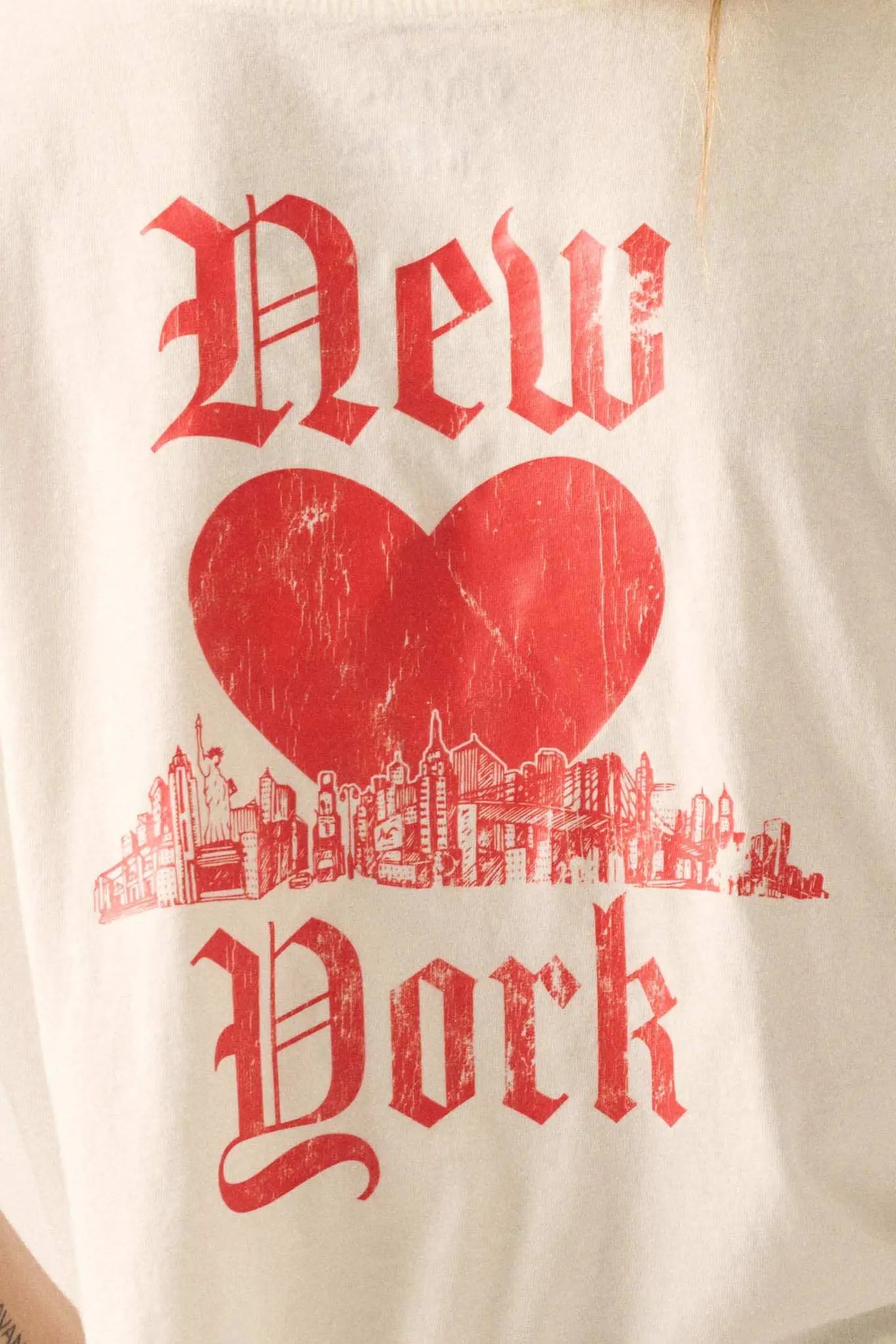 Love New York Back-Print Cropped Graphic Tee