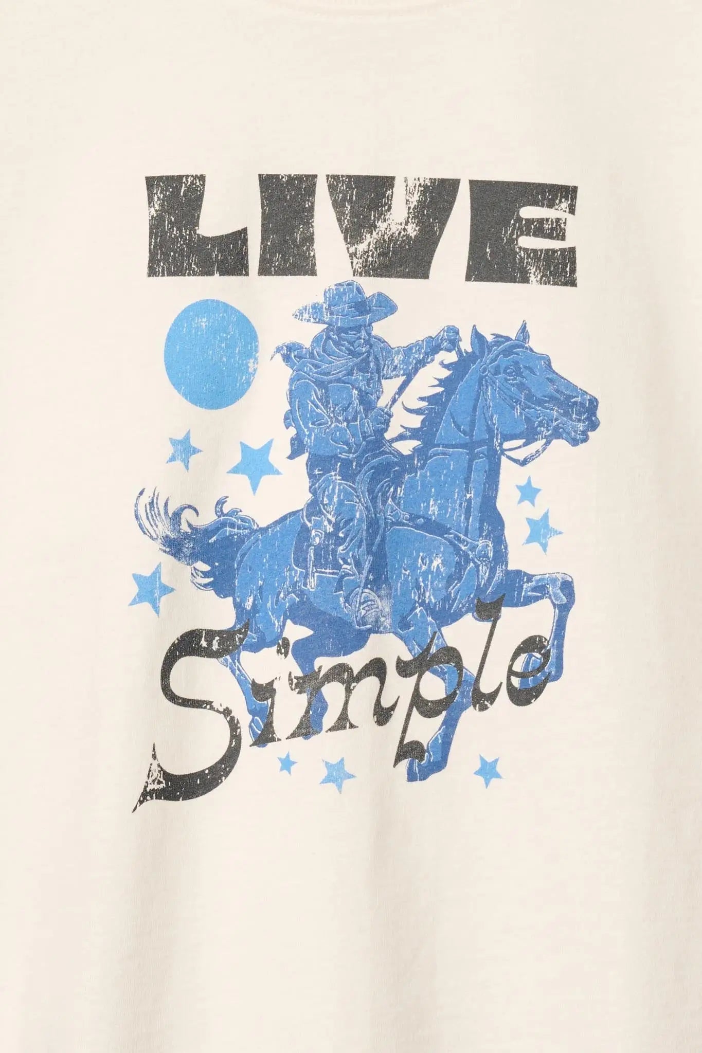 Live Simple Cropped Western Graphic Tee