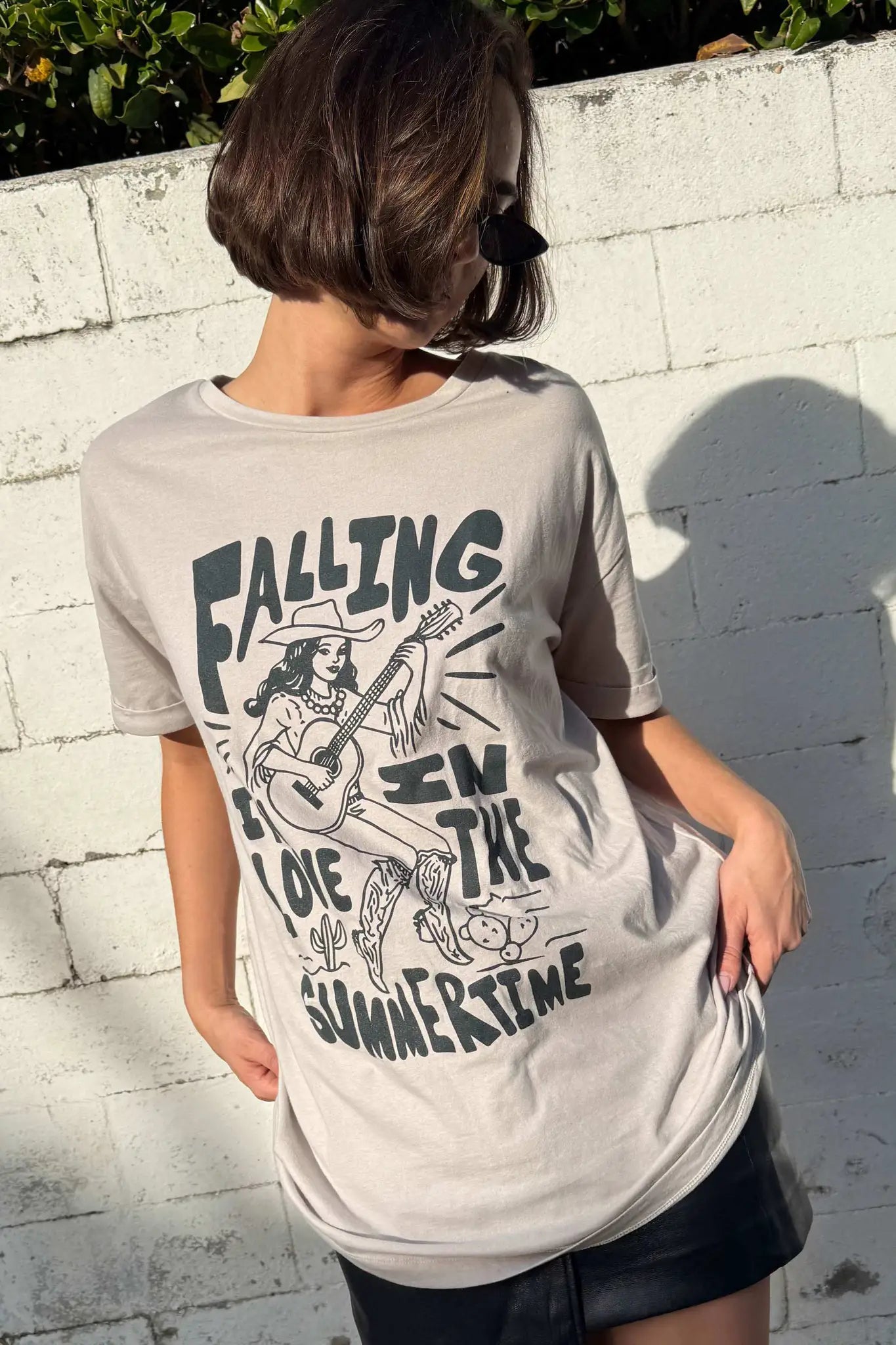 Cowgirl Summertime Love Oversize Graphic Tee