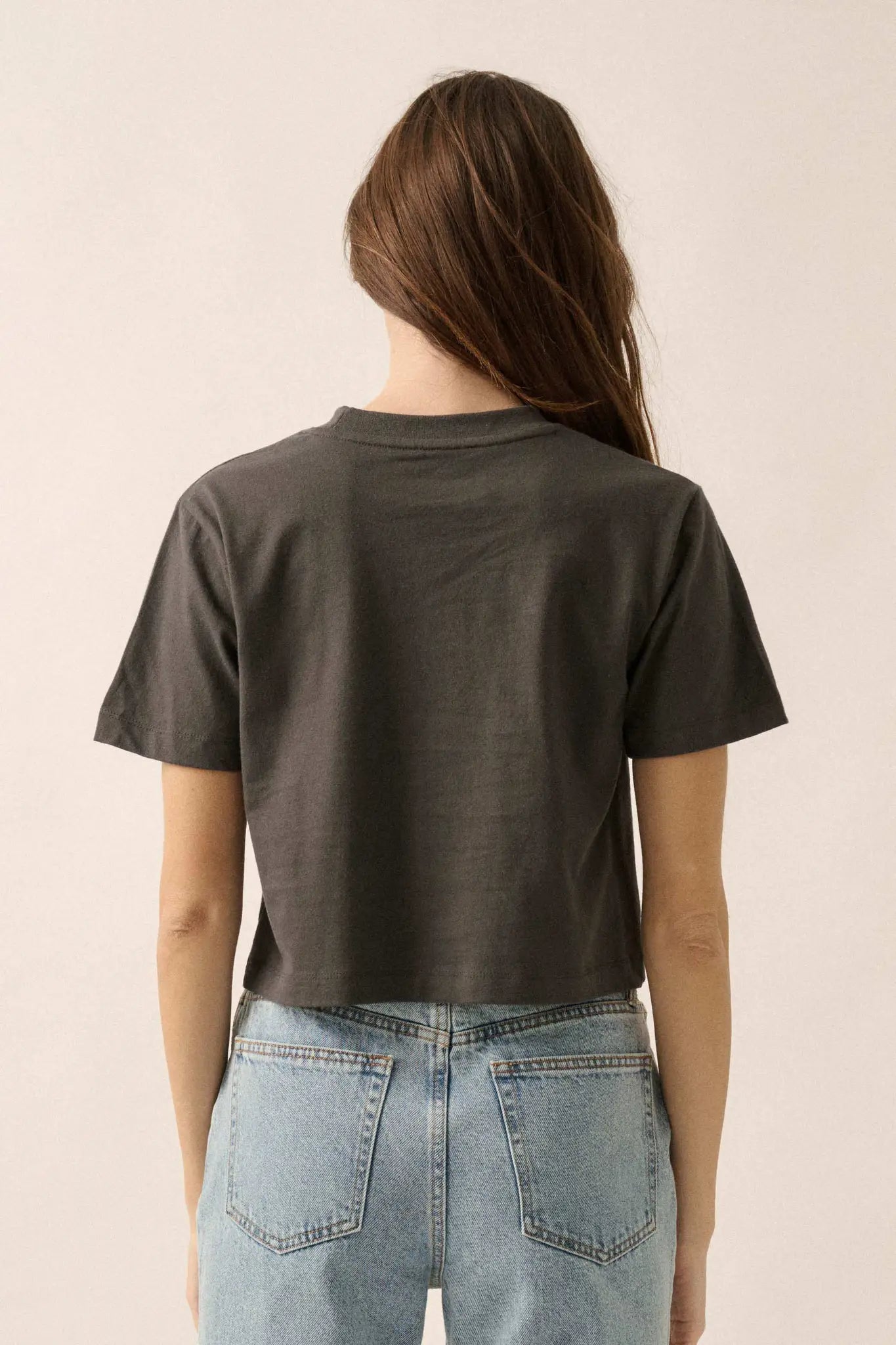 French Baguette Garment Dyed Cropped Graphic Tee