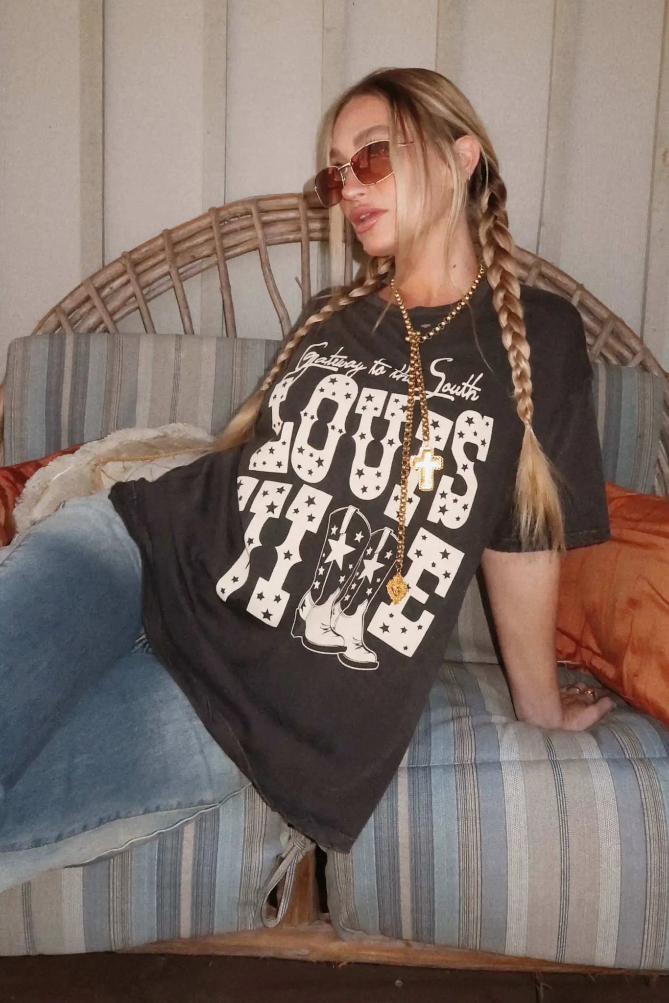 Louisville Boots Distressed Graphic Tee