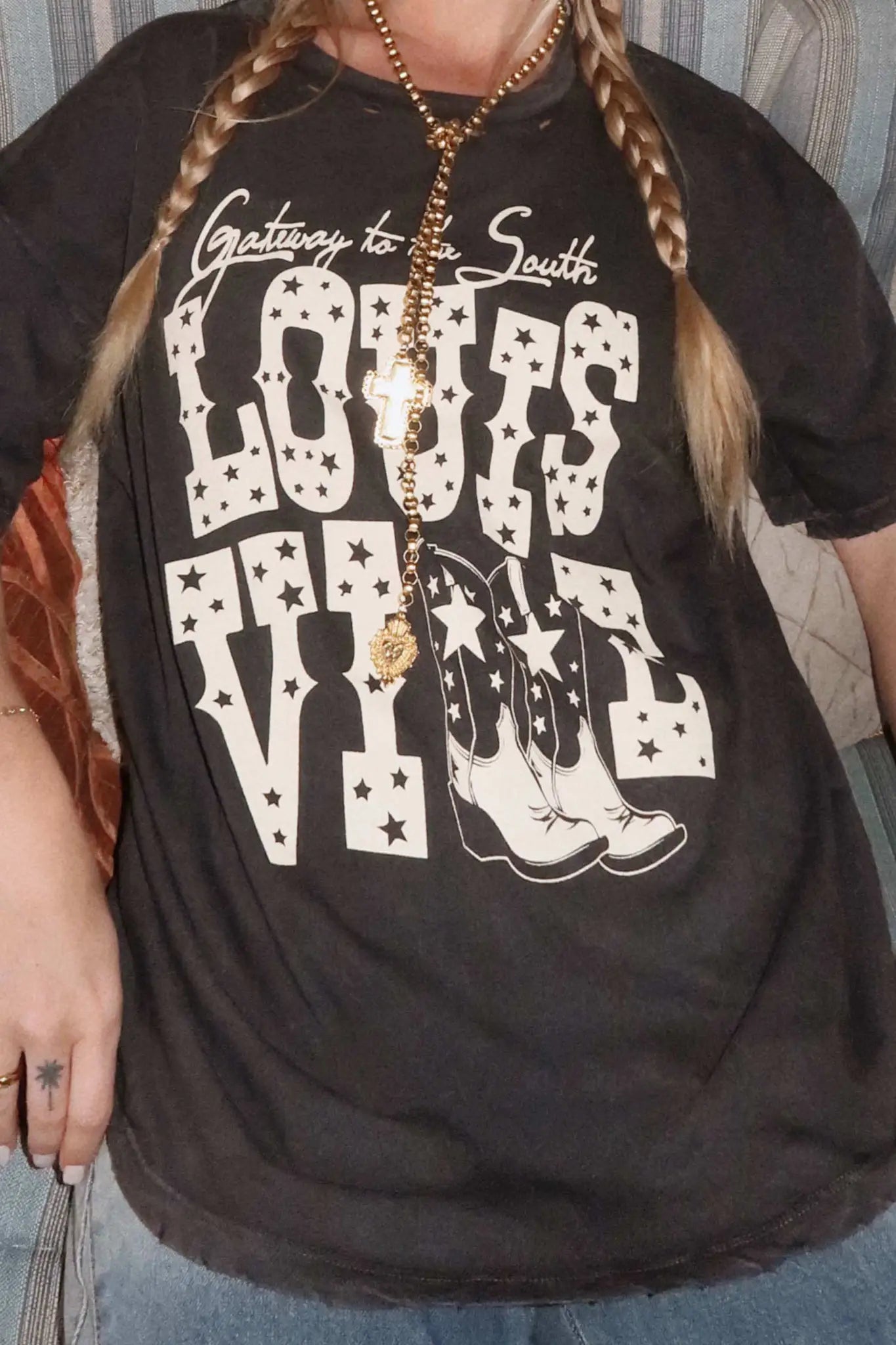 Louisville Boots Distressed Graphic Tee