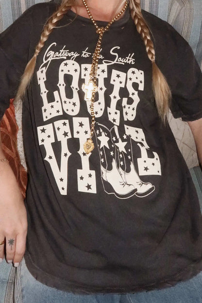 Louisville Boots Distressed Graphic Tee