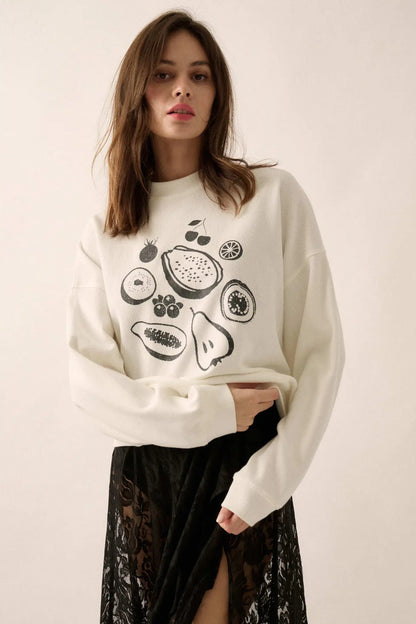 Fab Fruit Oversize Thermal Graphic Top