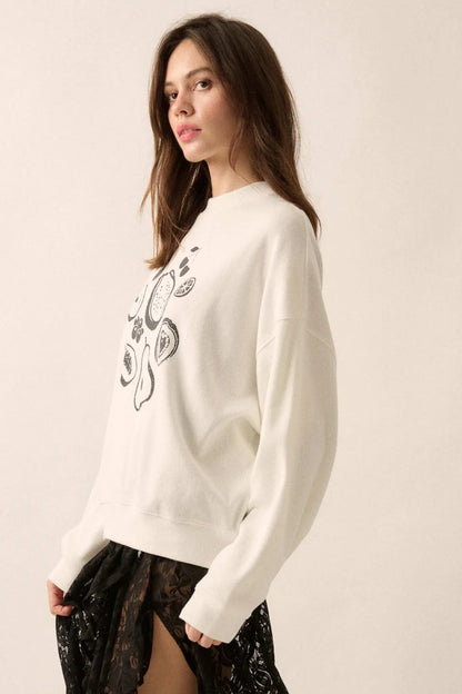 Fab Fruit Oversize Thermal Graphic Top
