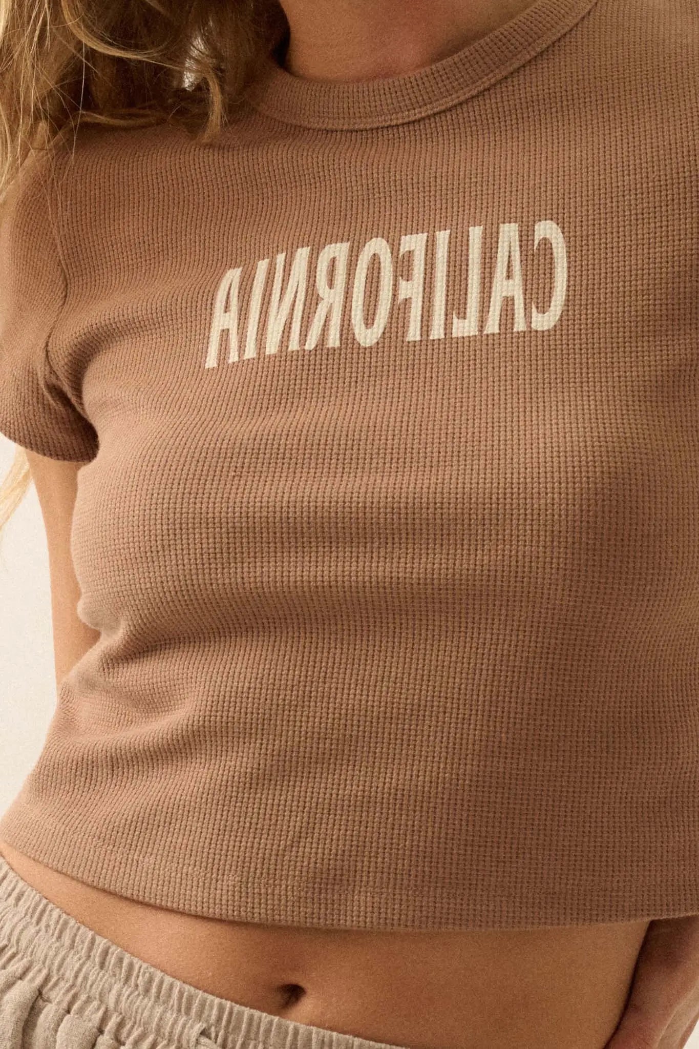 Flipped California Thermal Graphic Baby Tee