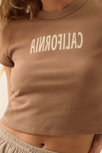 Flipped California Thermal Graphic Baby Tee