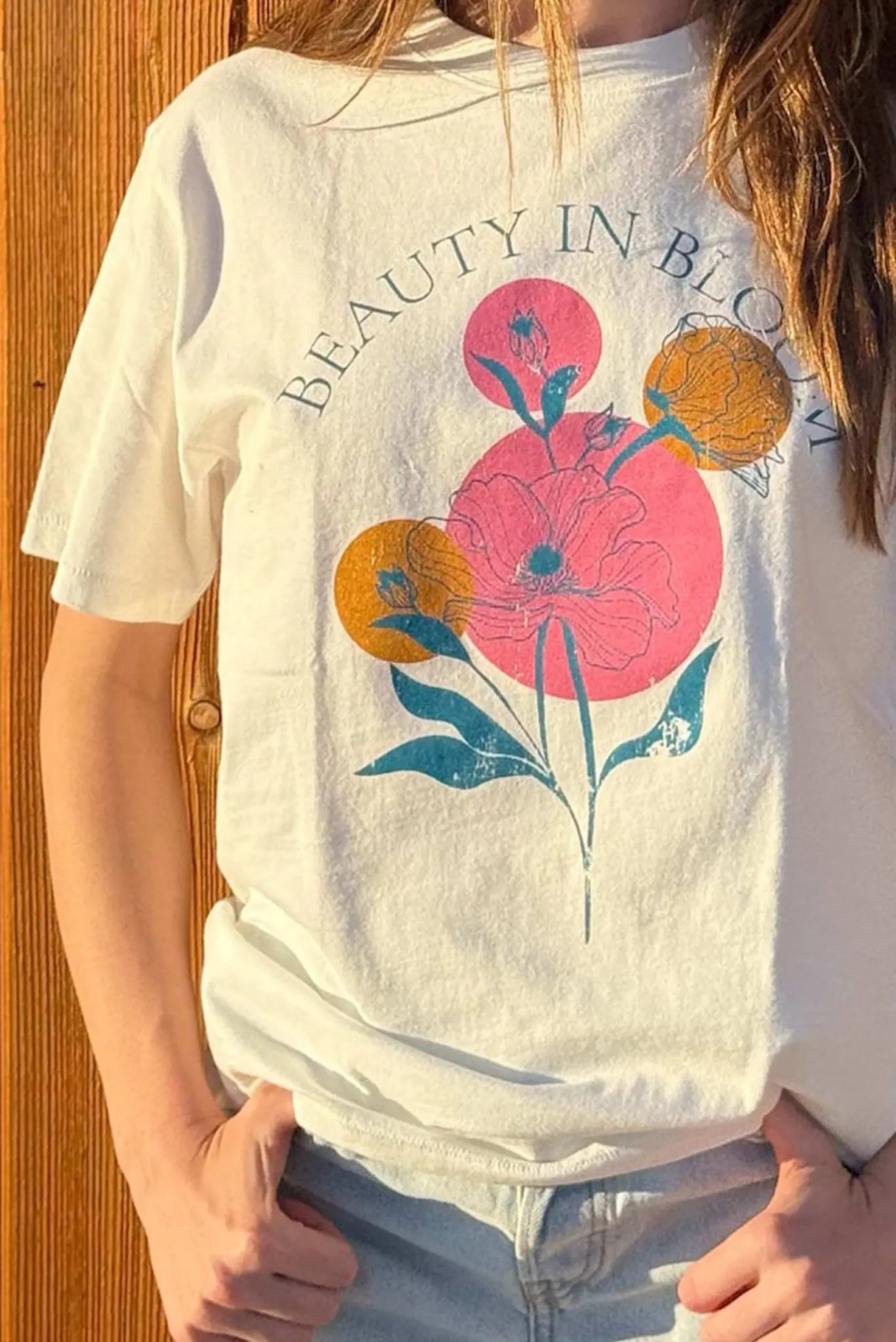 Beauty in Bloom Floral Vintage-Print Graphic Tee