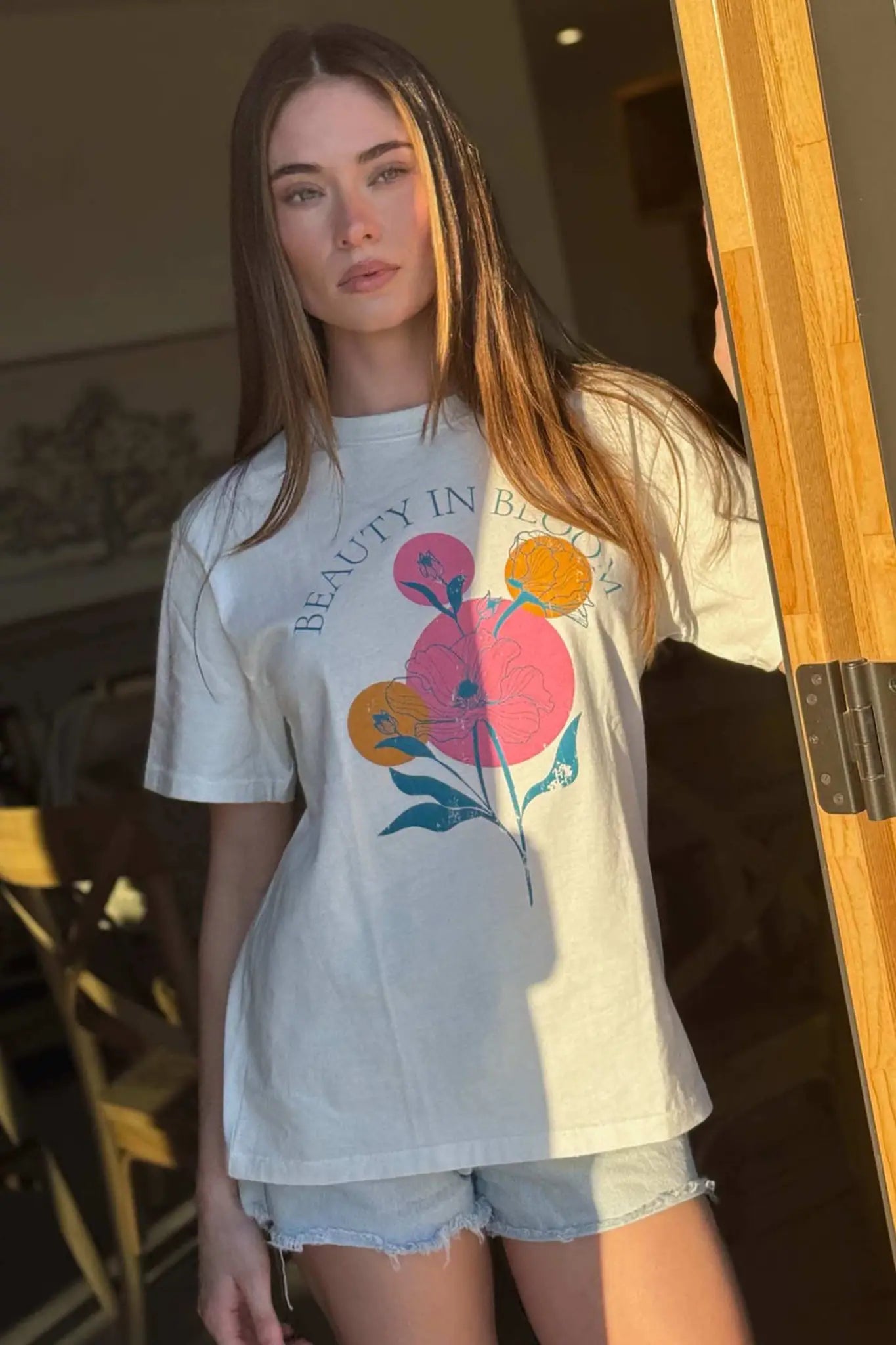 Beauty in Bloom Floral Vintage-Print Graphic Tee