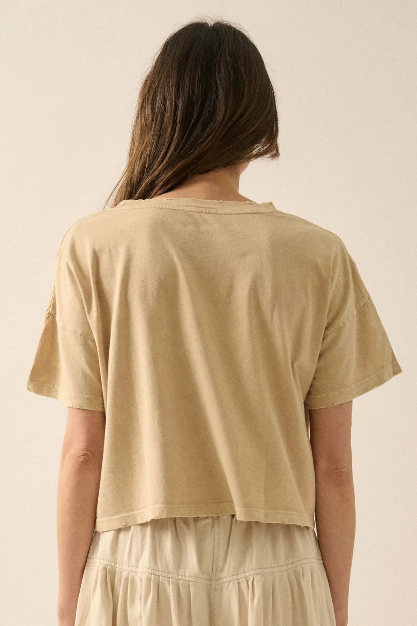 Champions LA Cropped Vintage-Wash Graphic Tee