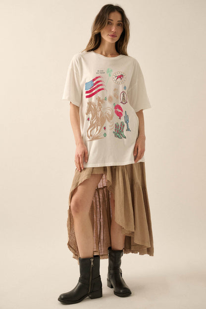 American Spirit Oversize Western Graphic Tee