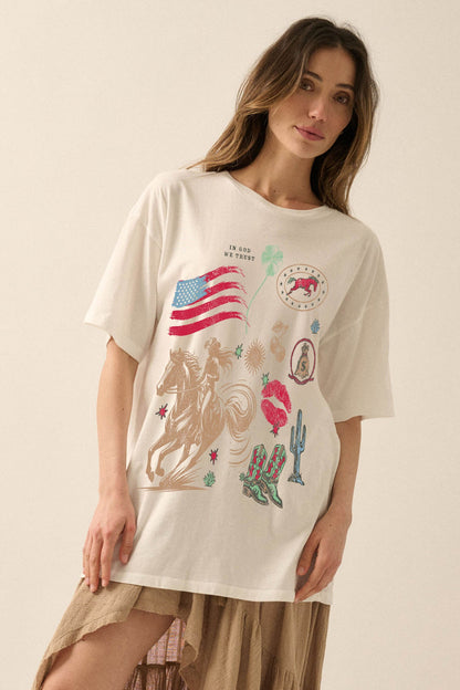 American Spirit Oversize Western Graphic Tee